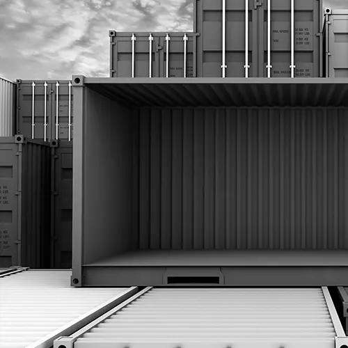 empty shipping container