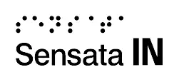 Sensata IN black logo white background
