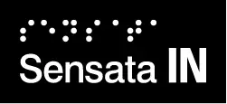 Sensata IN reverse logo on black